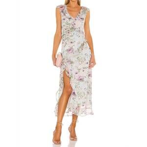 chinese dress ladies Midsummer Floral Tiered Maxi Dress